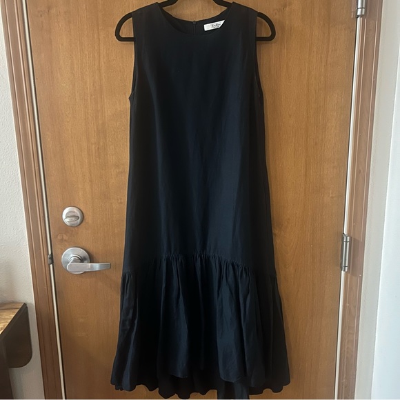 Black Roy Blanc Linen Dress - Picture 7 of 14